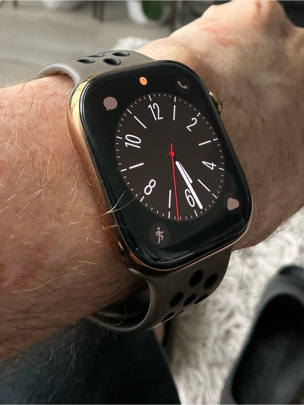 Apple Series 11 Watch 46 gold titanium your choice of a black or burgundy strap